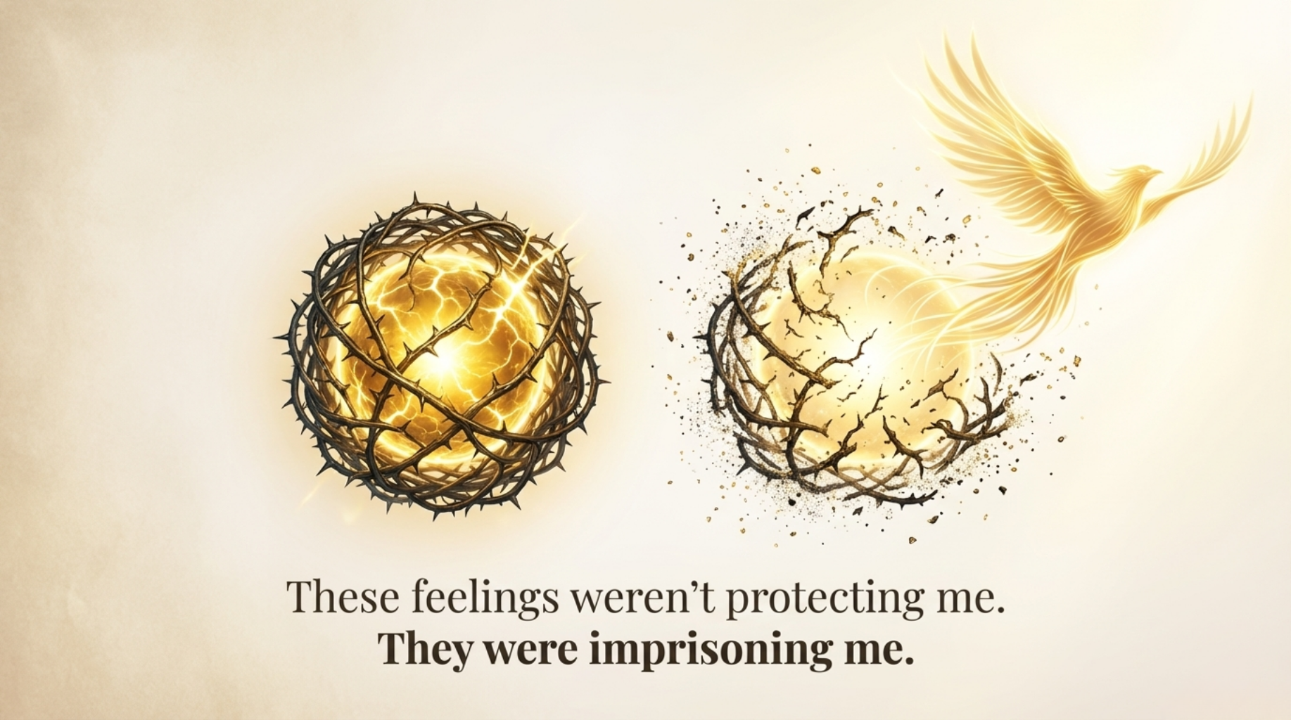 Bird Flying from Golden Cage
