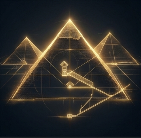Egyptian Pyramids Black Gold