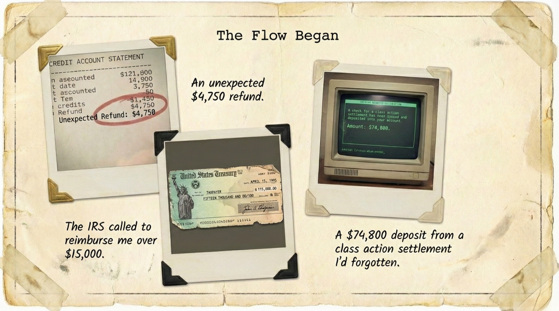 Financial Evidence: Checks and Letters