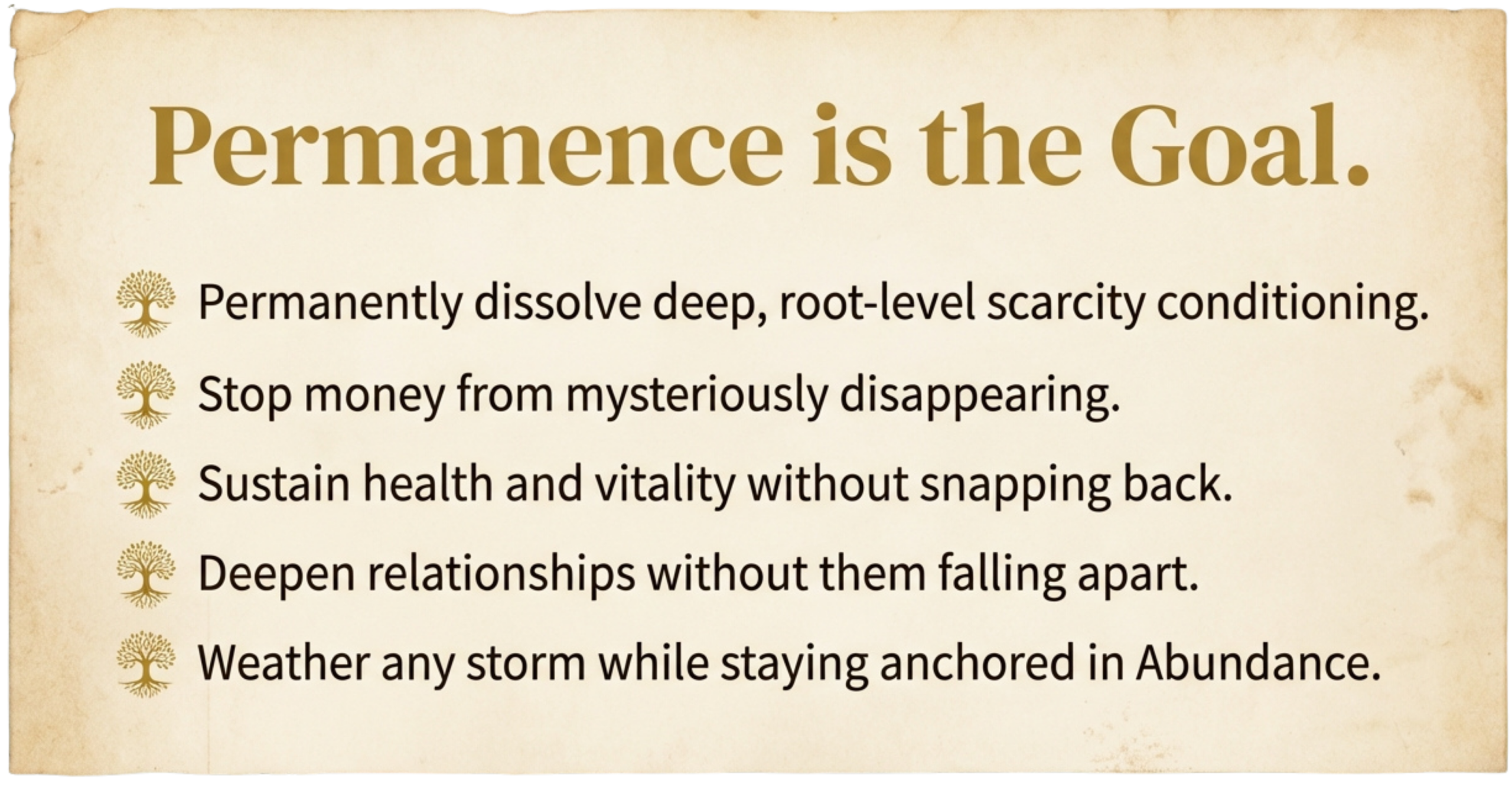 Permanence is the Goal