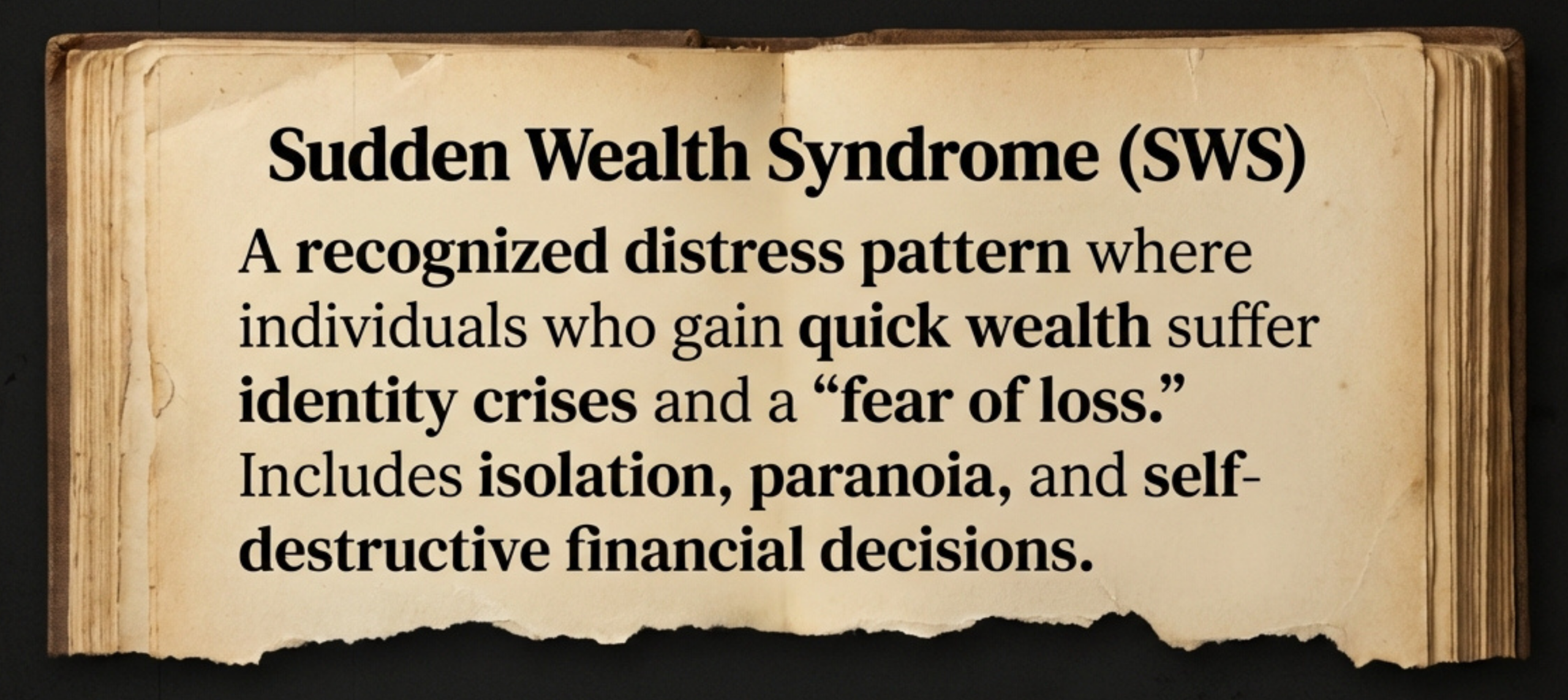 Sudden Wealth Syndrome